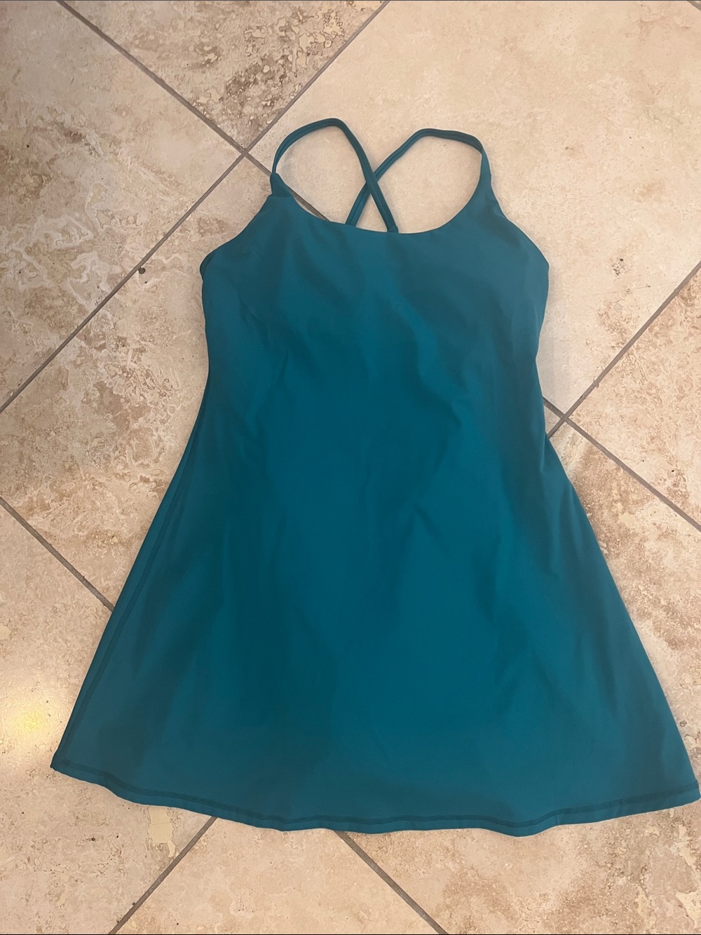 HALARA Teal Strappy Athletic Dress S